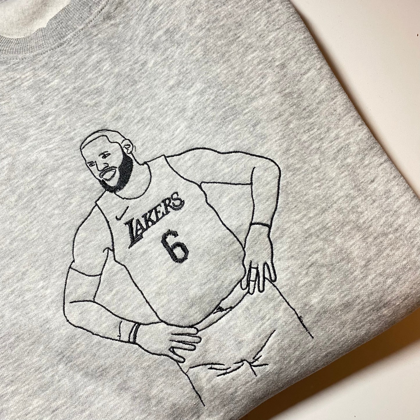 Flawed Lebron James Design - Small light grey Crewneck