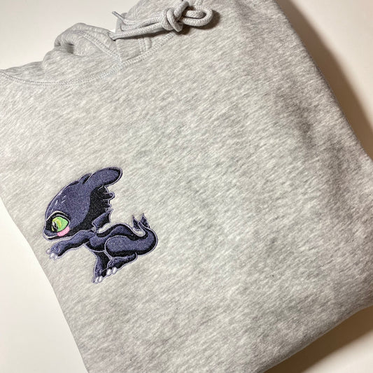 Toothless - Medium Light Grey Hoodie