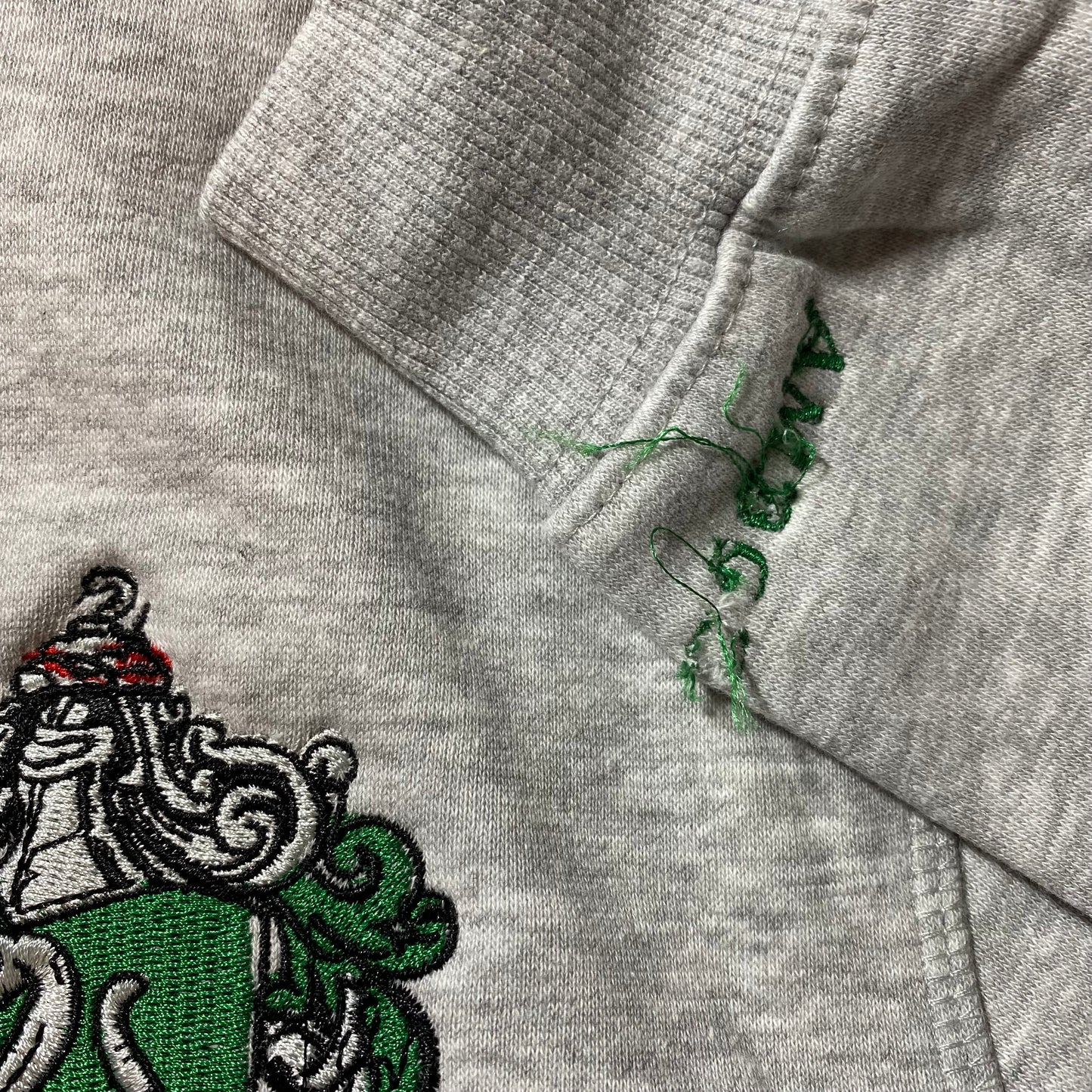 Flawed Slytherin hoodie, light grey, Medium